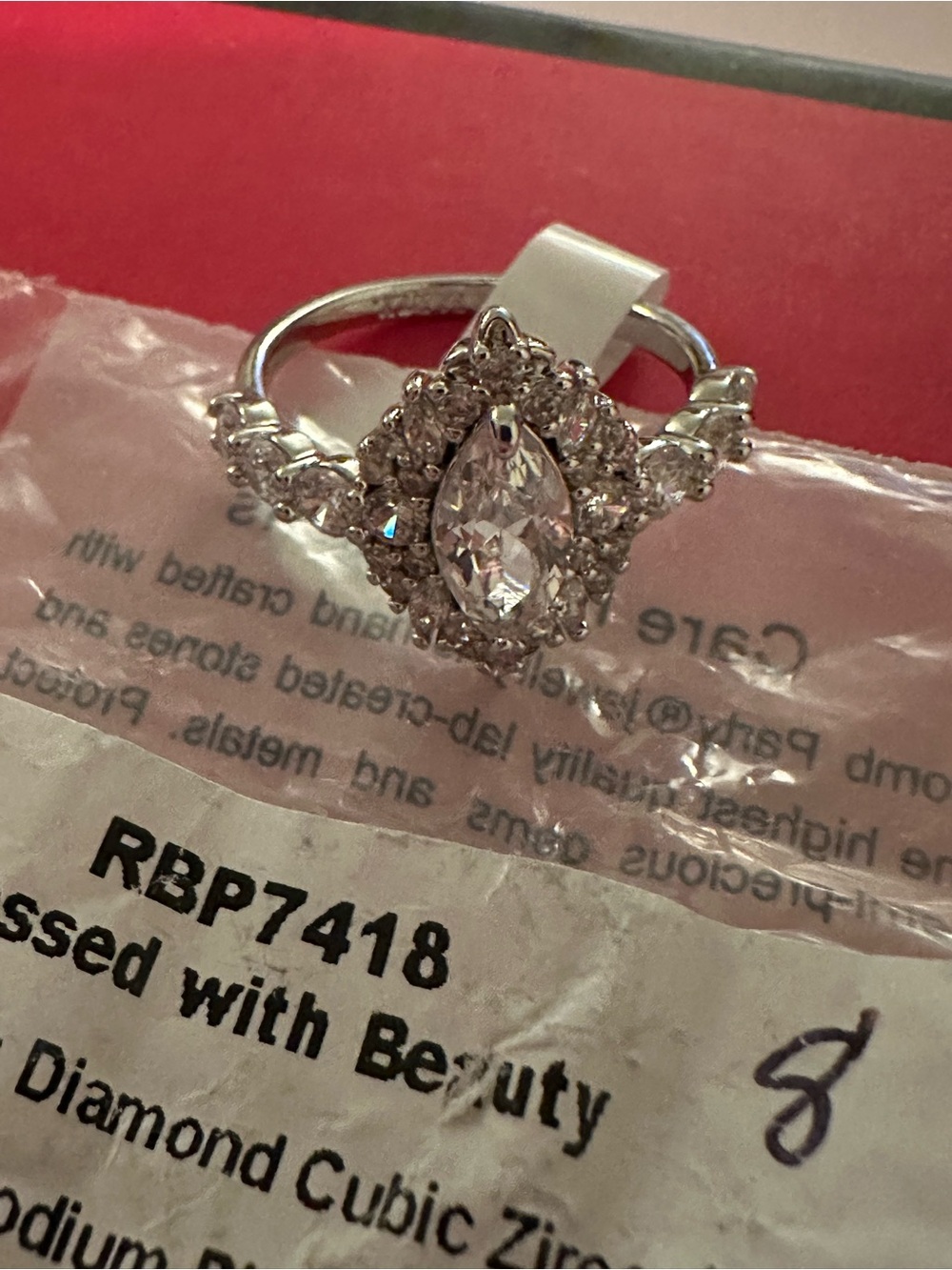 Blessed with Beauty Ring RBP7418 Silver Size 8